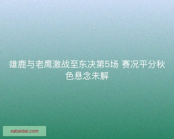 雄鹿与老鹰激战至东决第5场 赛况平分秋色悬念未解